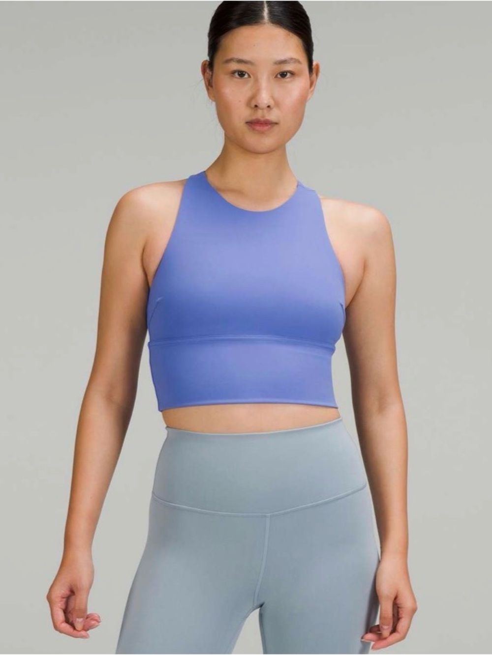 lululemon athletica Periwinkle High-Neck Cropped Tank Top - Blue
